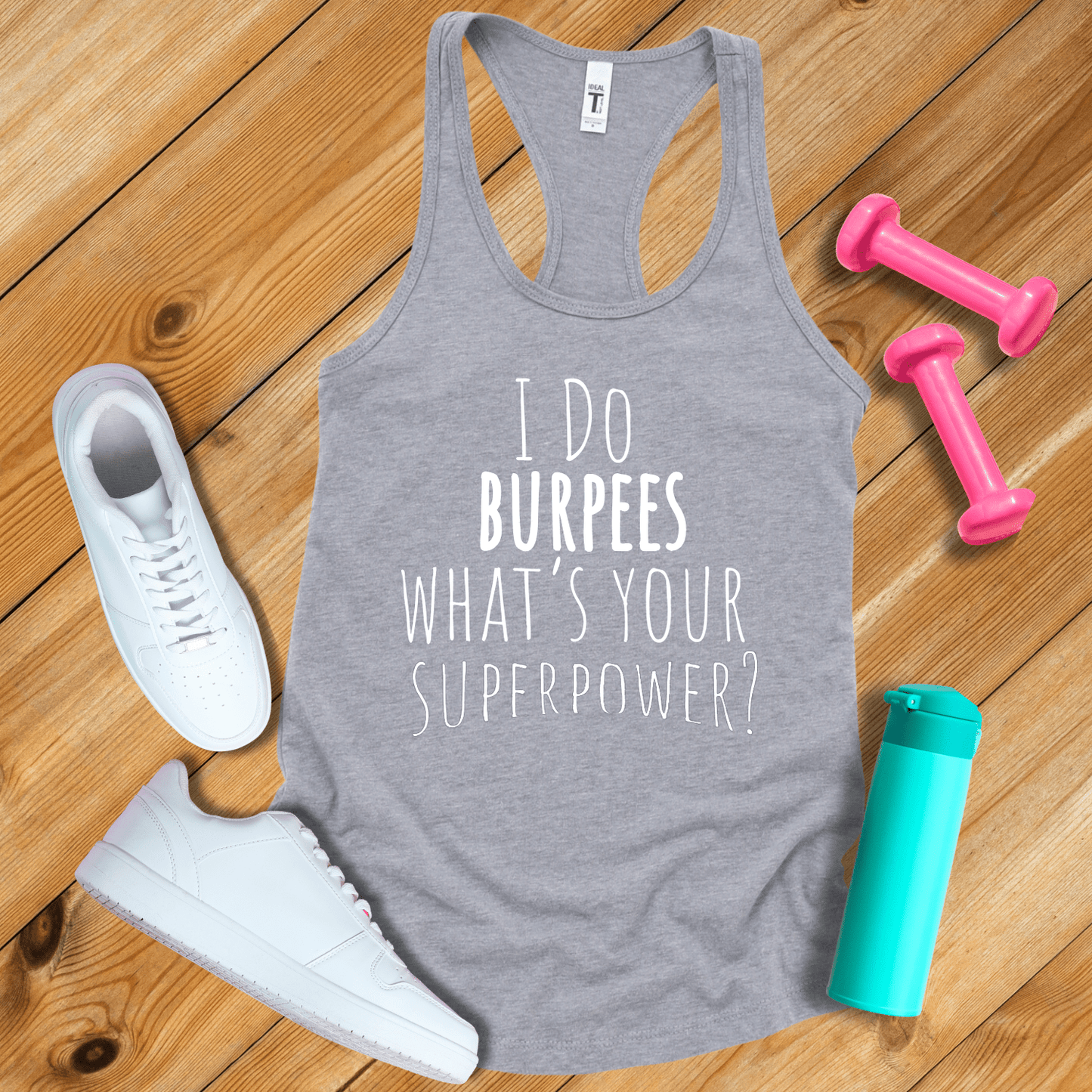 Tank Top Heather Grey / S I Do Burpees Tank Top