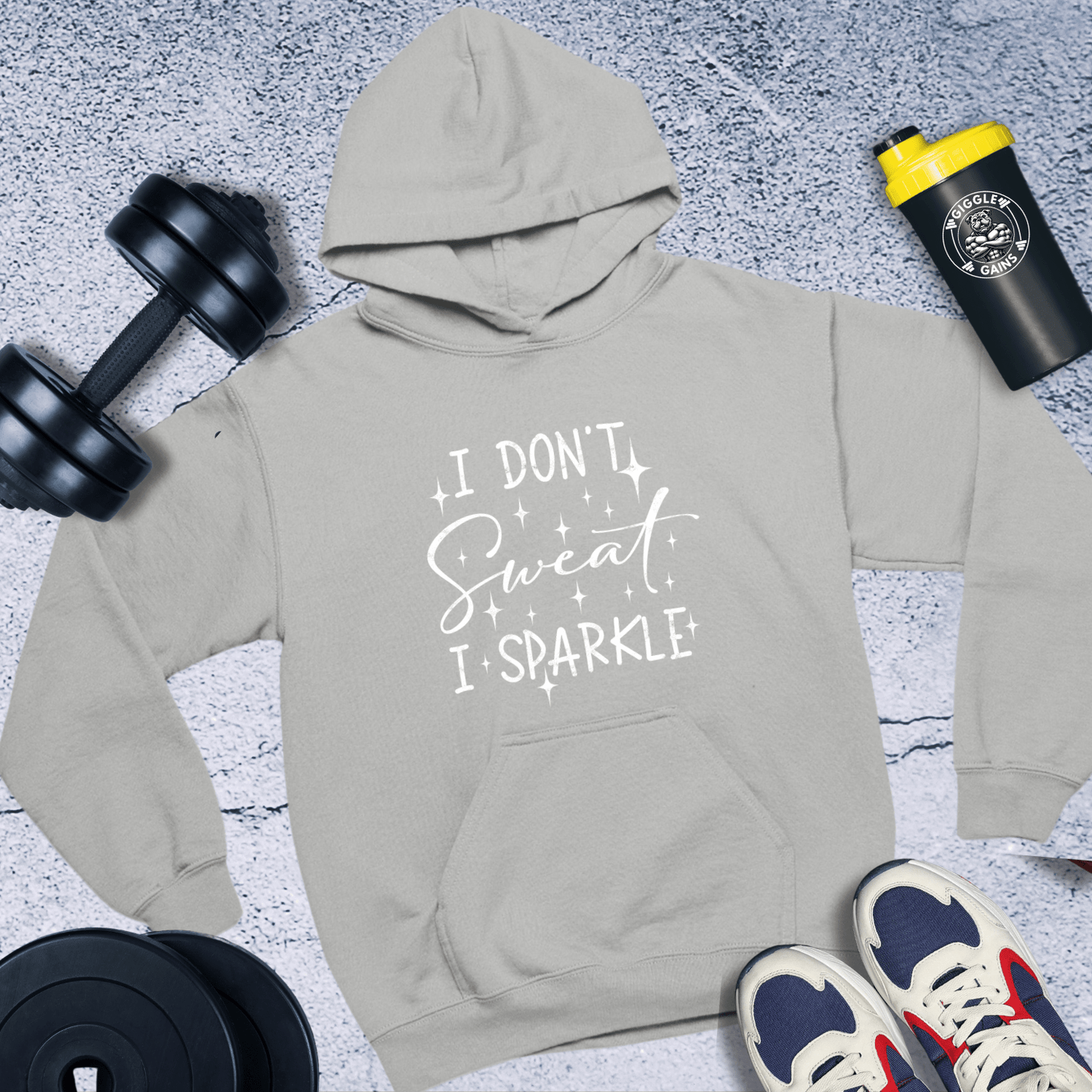 Hoodie Sport Grey / S I Don't Sweat I Sparkle Hoodie