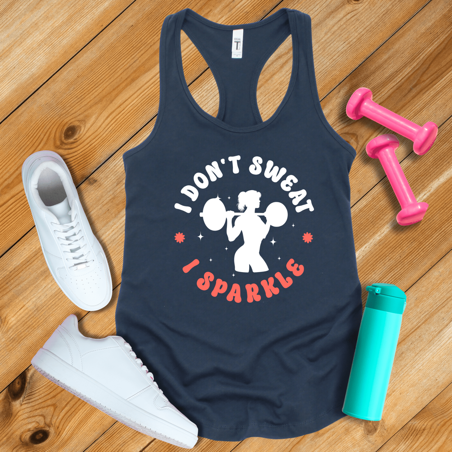 Tank Top Solid Midnight Navy / XS I Don't Sweat I Sparkle Tank Top