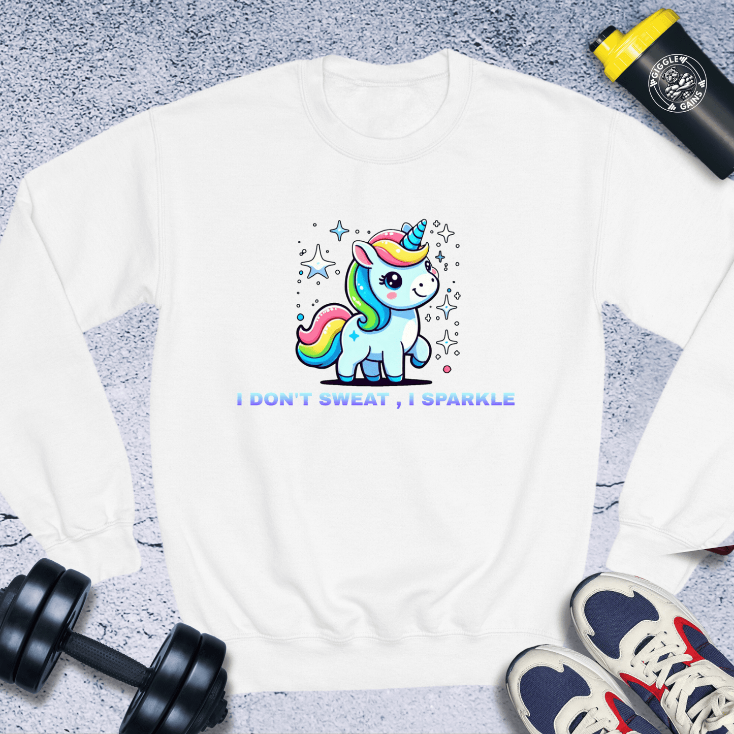 Sweatshirt White / S I Dont Sweat I Sparkle Crewneck