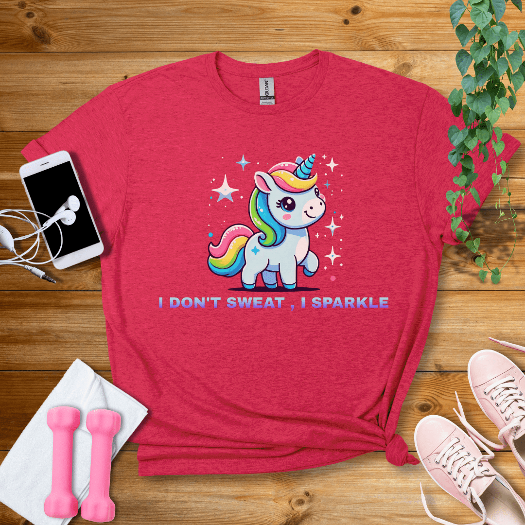 T-Shirt Heather Red / S I Dont Sweat I Sparkle T-Shirt