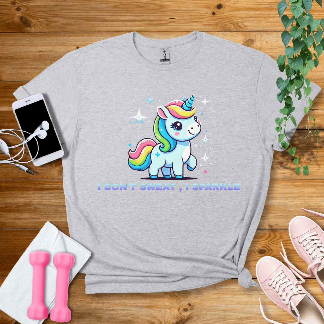 T-Shirt Sport Grey / S I Dont Sweat I Sparkle T-Shirt