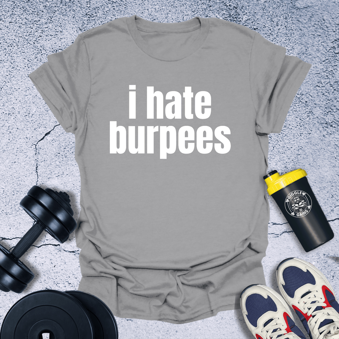 T-Shirt Sport Grey / S I hate burpees T-Shirt