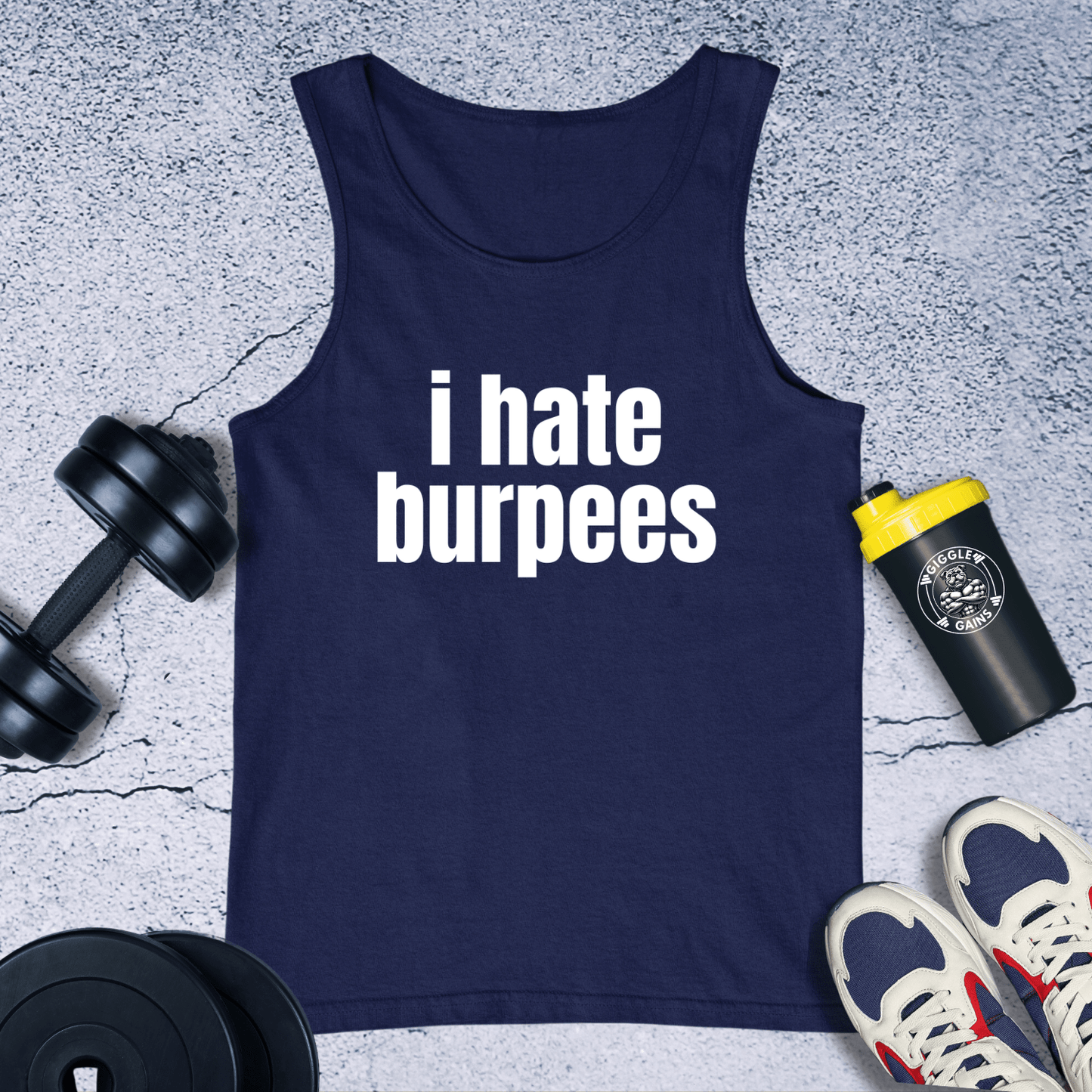 Tank Top Navy / XS I Hate Burpees Tank Top