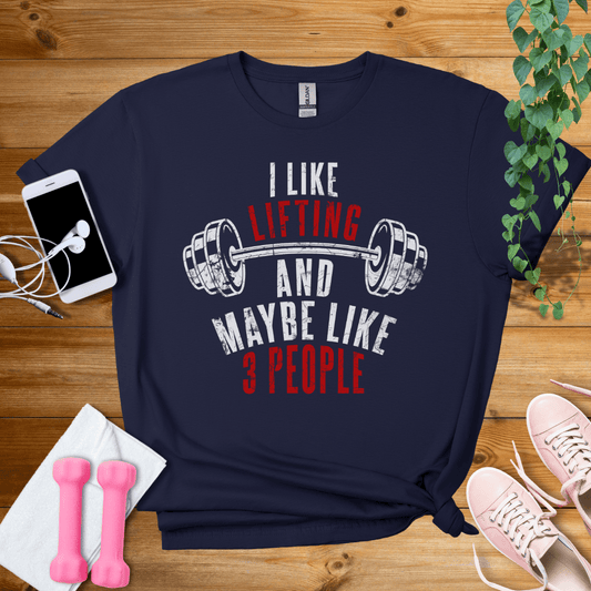 T-Shirt Navy / S I like Lifting T-Shirt