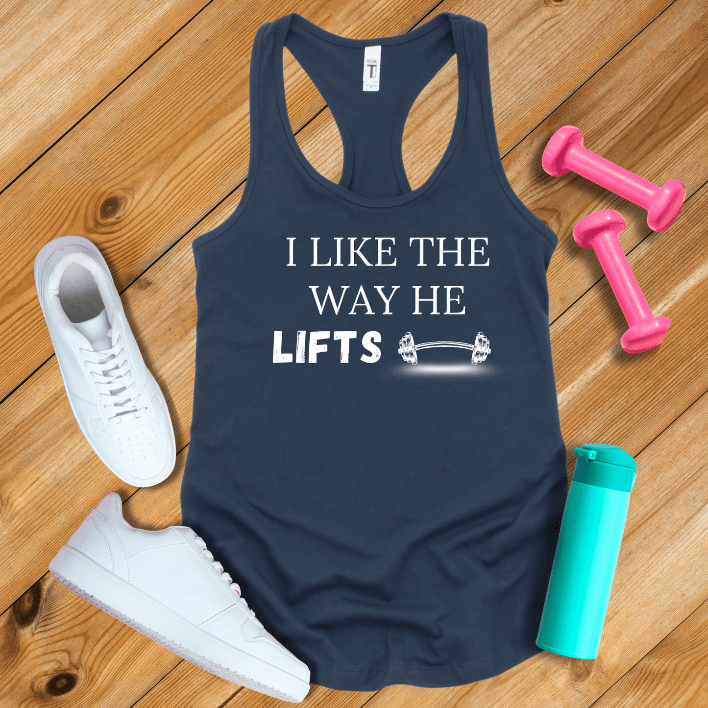 Tank Top Solid Midnight Navy / XS I Like The Way He Lifts Tank Top