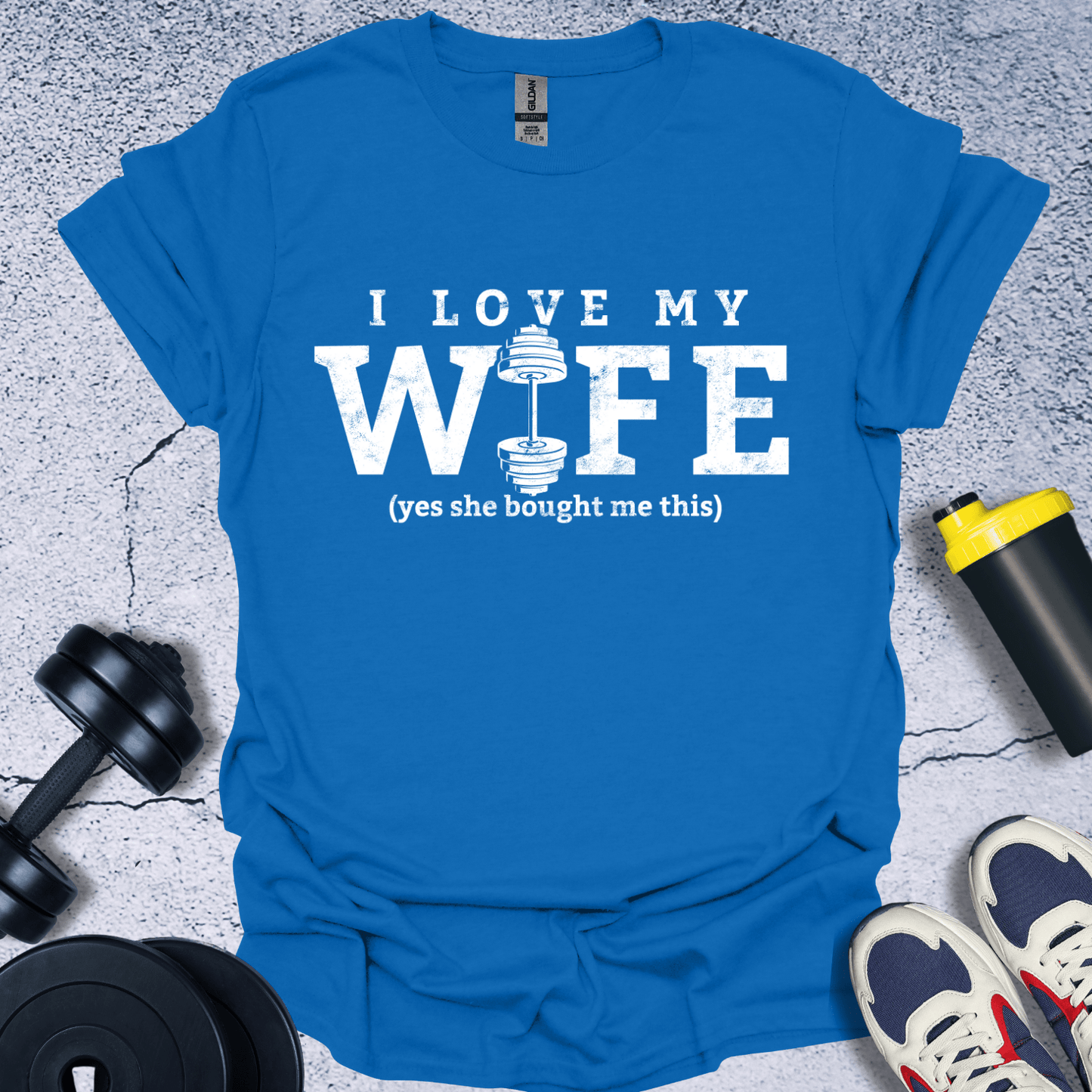 T-Shirt Royal / S I Love My Wife T-Shirt