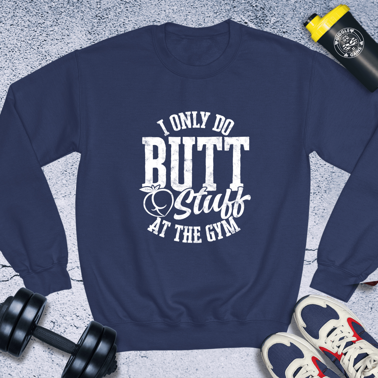 Sweatshirt Navy / S I Only Do Butt Stuff Crewneck