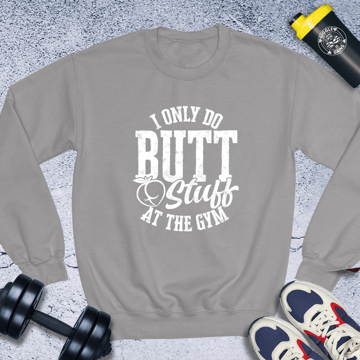 Sweatshirt Sport Grey / S I Only Do Butt Stuff Crewneck