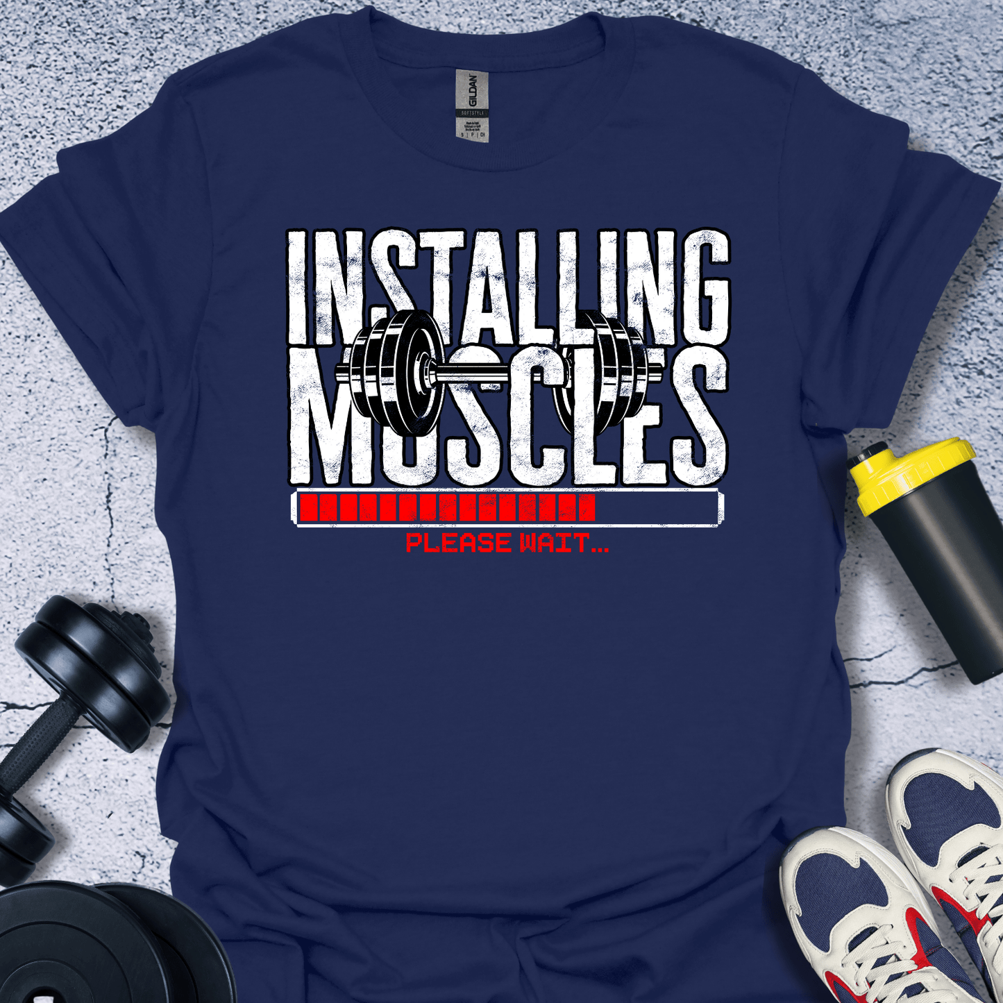 T-Shirt Navy / S Installing Muscles T-Shirt