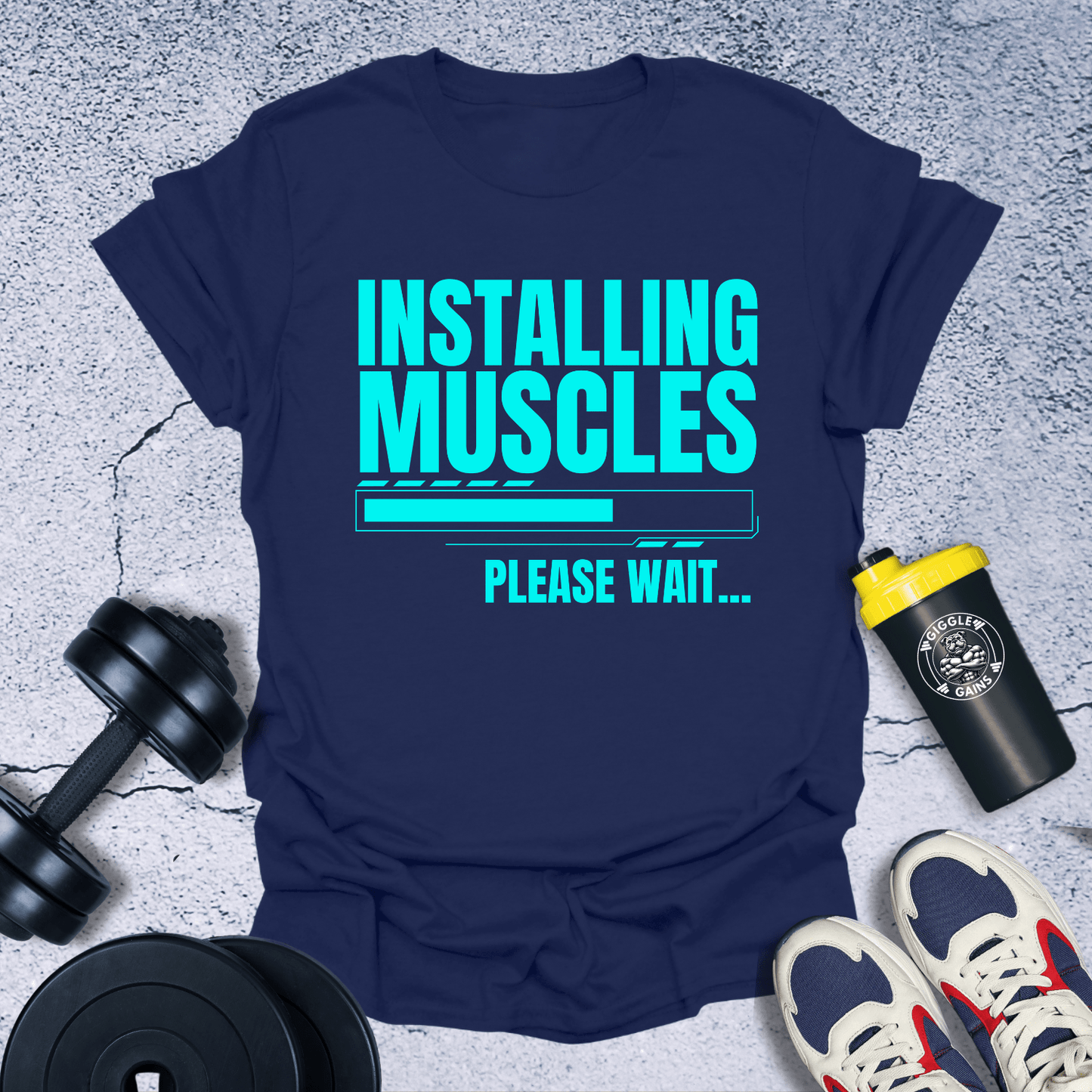 T-Shirt Navy / S Installing Muscles T-Shirt