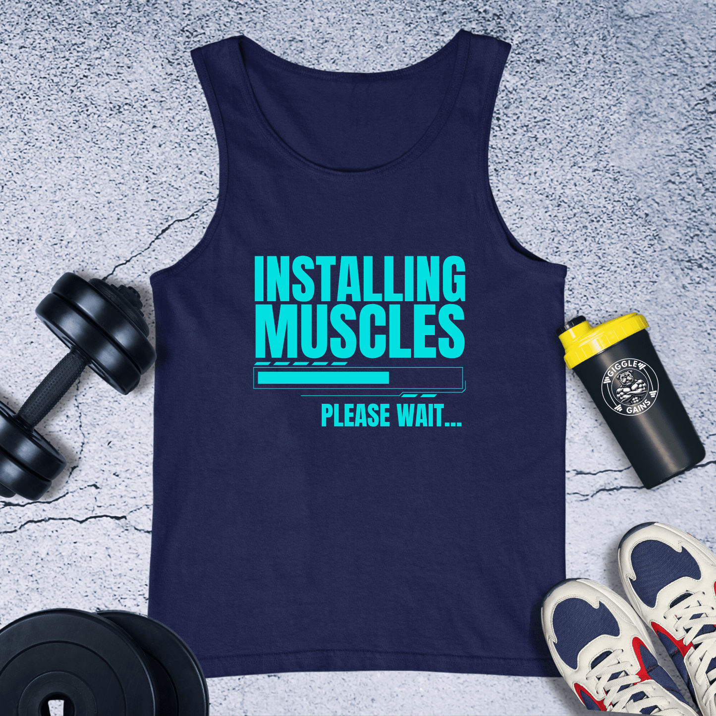 Tank Top Navy / XS Installing Muscles Tank Top