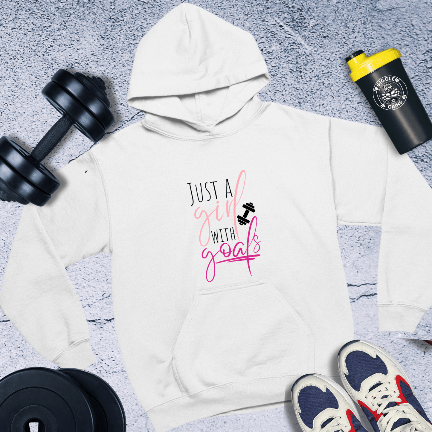 Hoodie White / S Just A Girl With Goals Hoodie