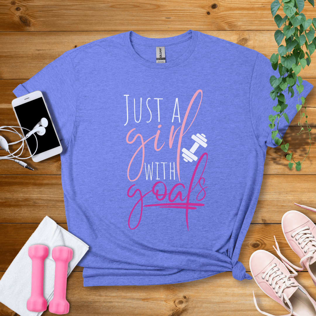 T-Shirt Heather Royal / S Just A Girl With Goals T-Shirt