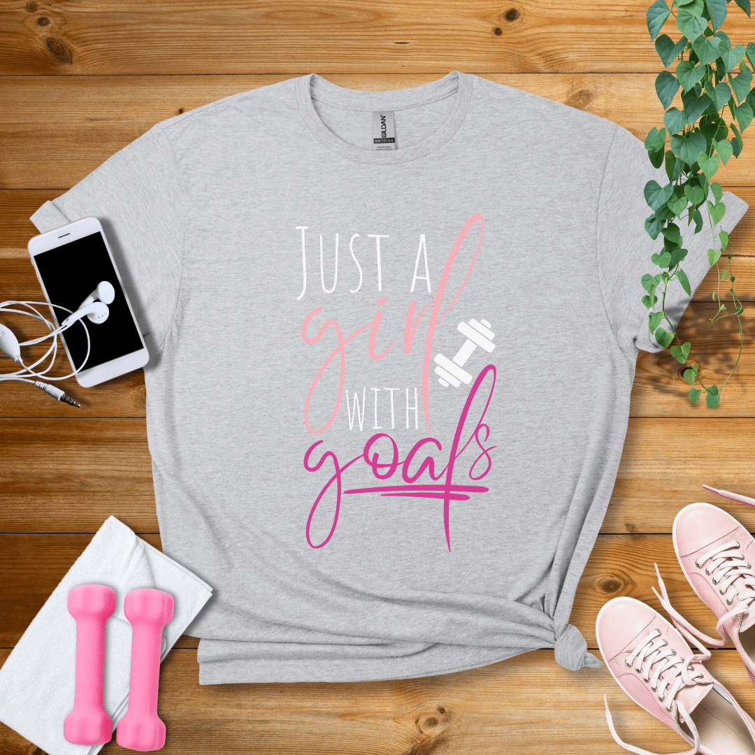 T-Shirt Sport Grey / S Just A Girl With Goals T-Shirt