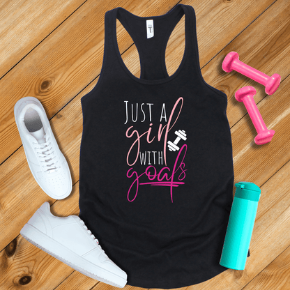 Tank Top Solid Black / XS Just A Girl With Goals Tank Top