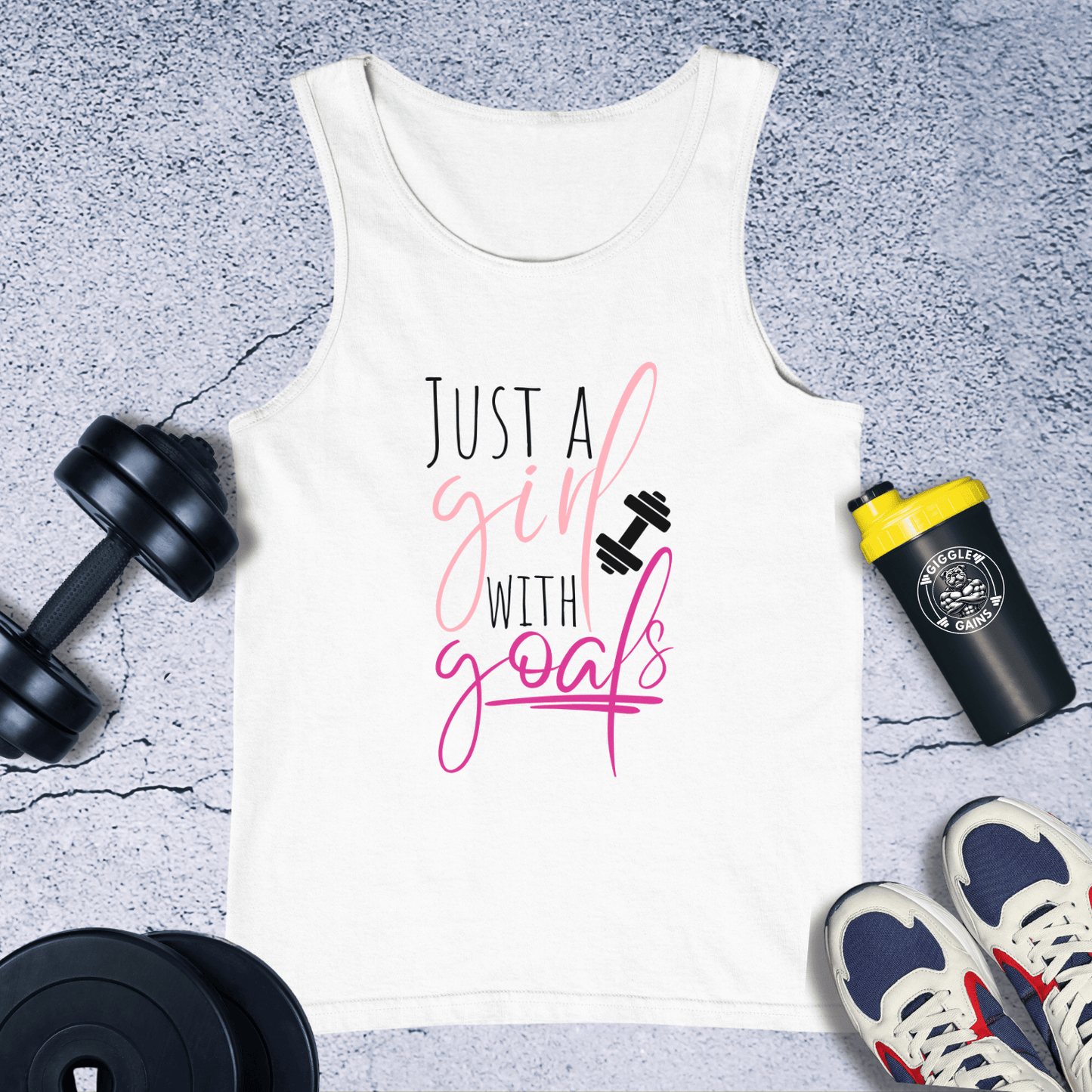 Tank Top White / XS Just A Girl With Goals Tank Top