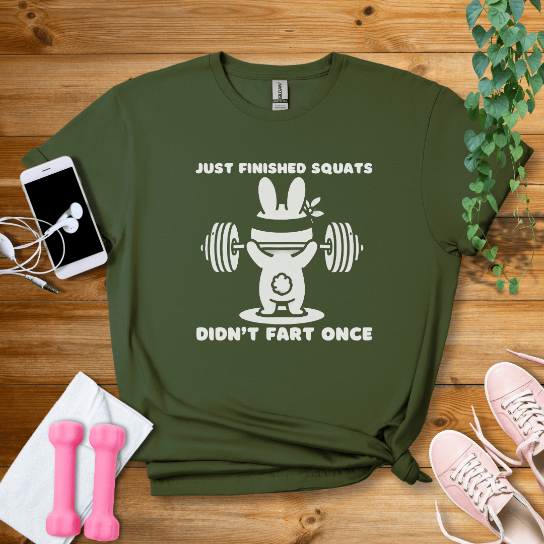 T-Shirt Military Green / S Just Finished Squats T-Shirt