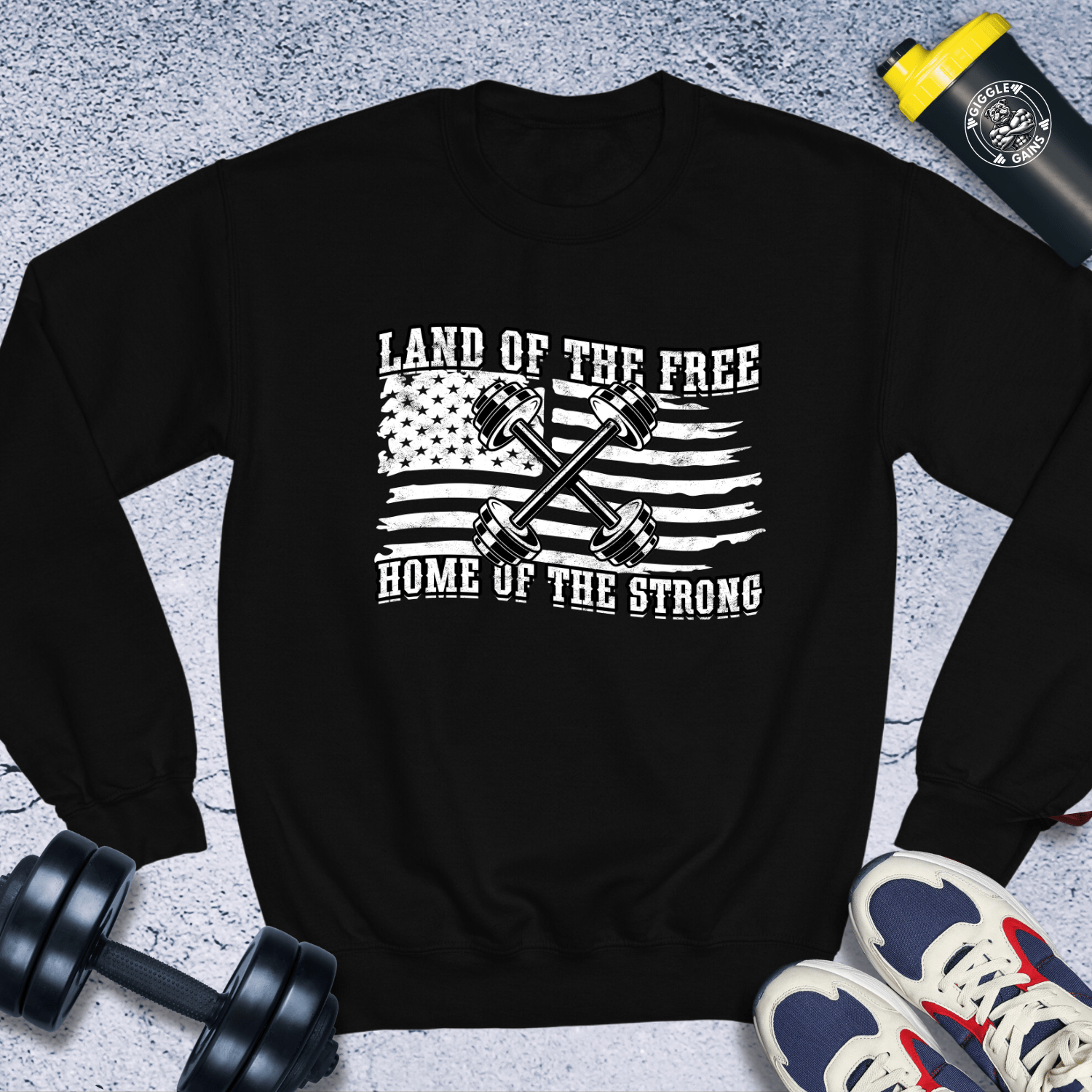 Sweatshirt Black / S Land Of The Free Crewneck