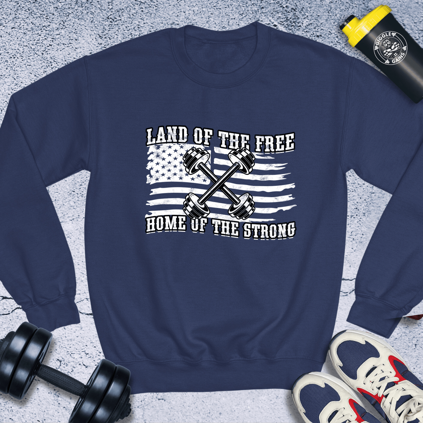 Sweatshirt Navy / S Land Of The Free Crewneck