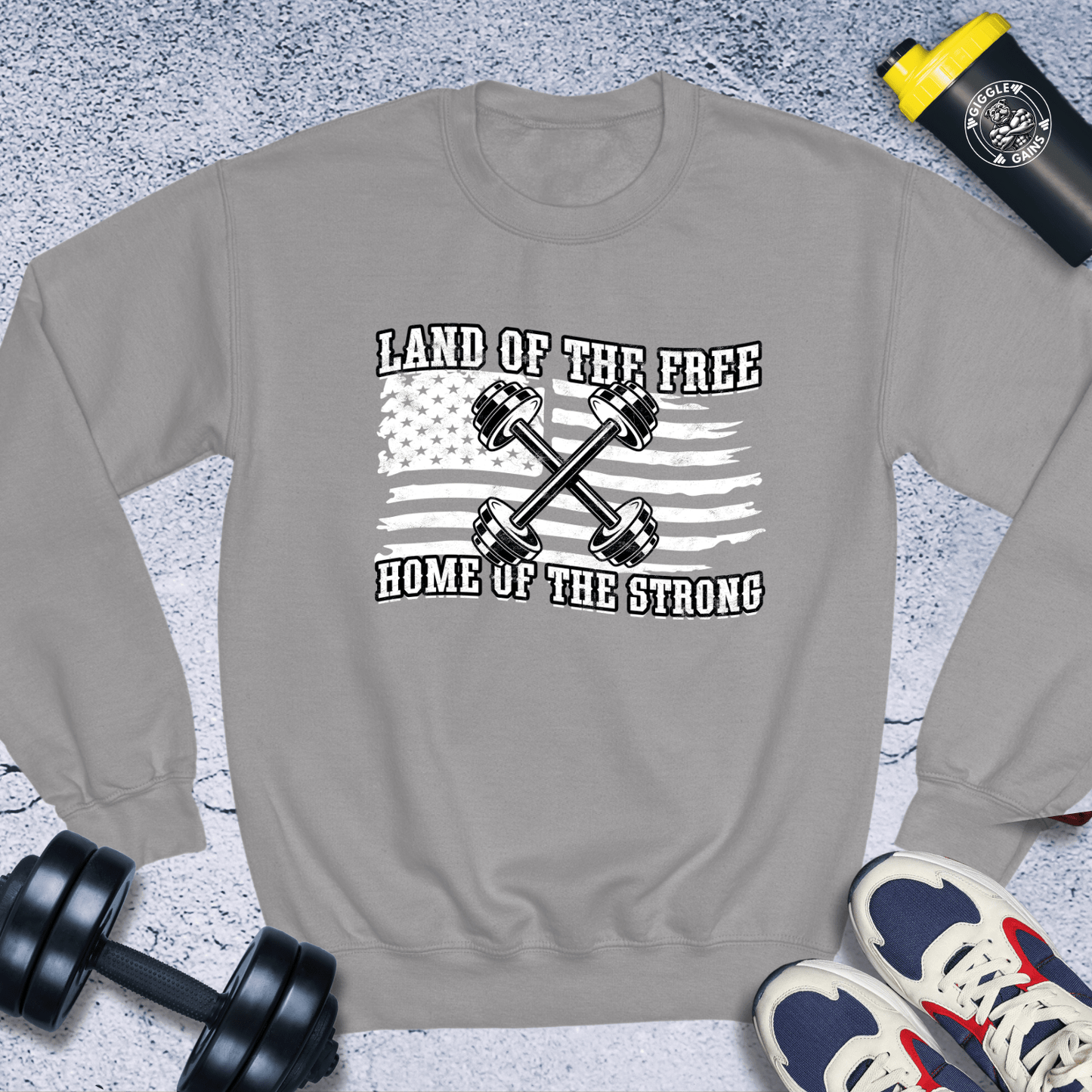 Sweatshirt Sport Grey / S Land Of The Free Crewneck