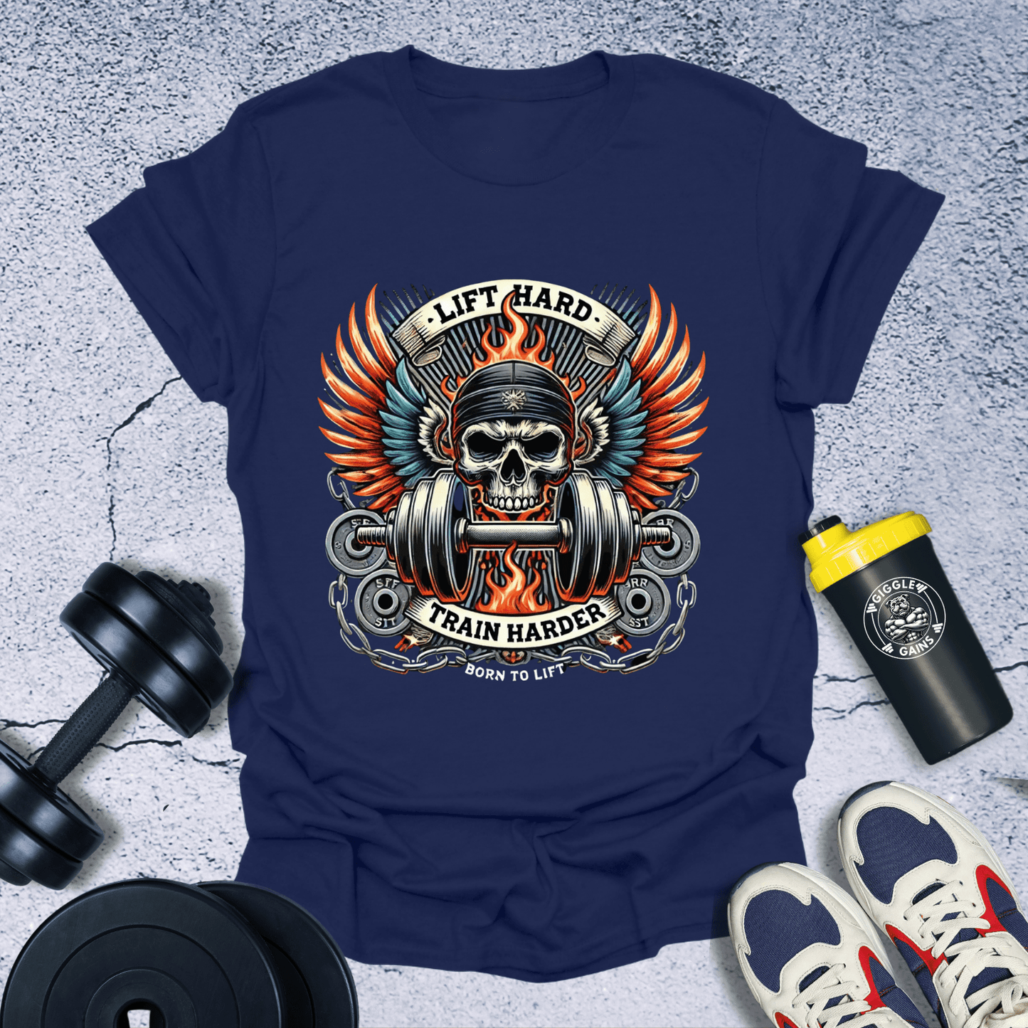 T-Shirt Navy / S Lift Hard Train Harder T-Shirt