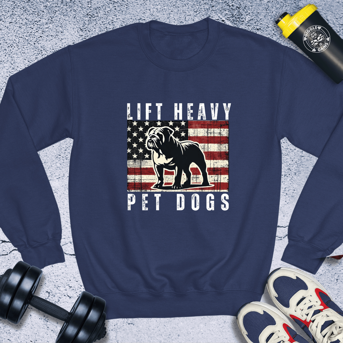 Sweatshirt Navy / S Lift Heavy Pet Dogs Crewneck