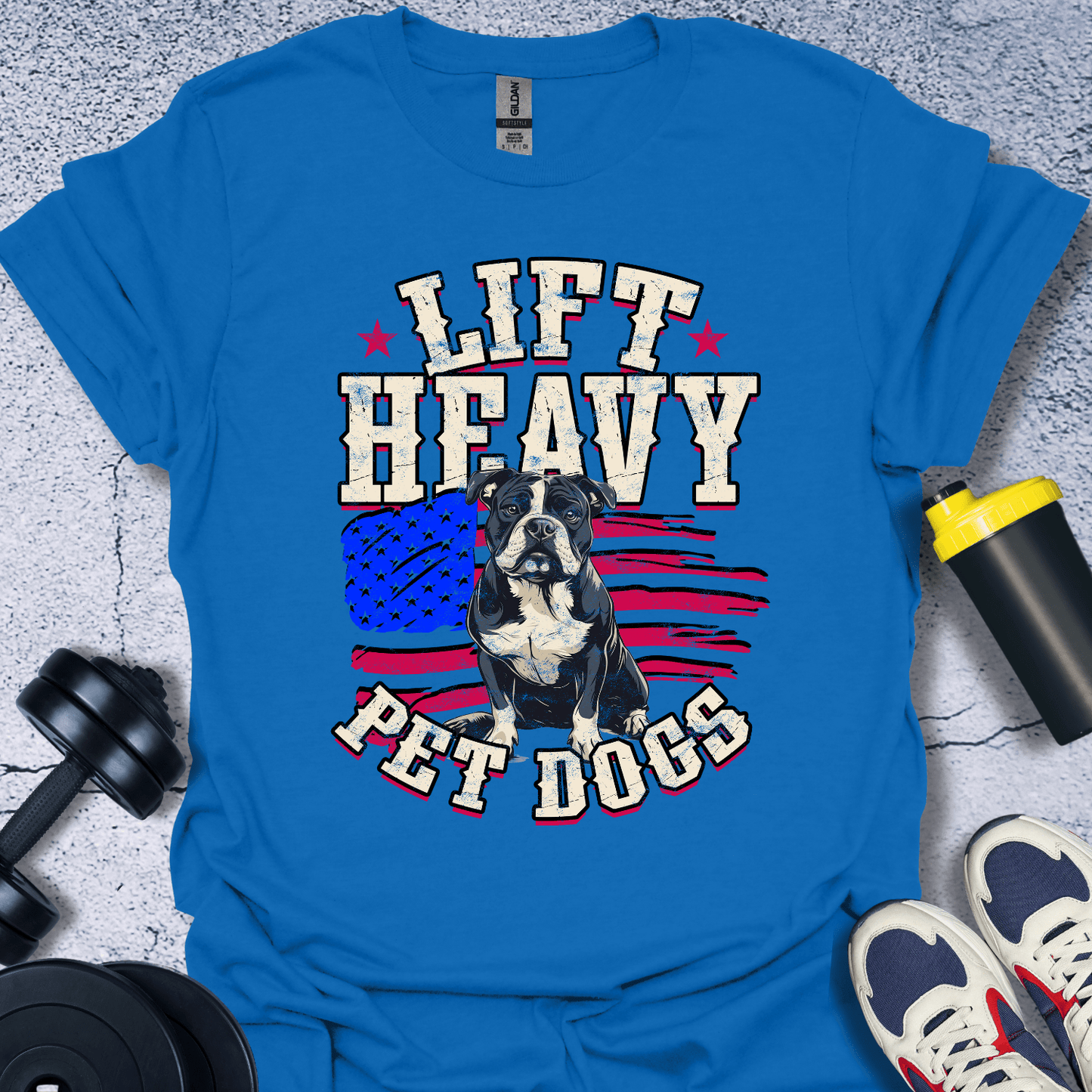 T-Shirt Royal / S Lift Heavy Pet Dogs Red T-Shirt