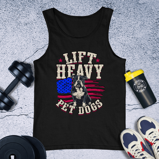 Tank Top Black / XS Lift Heavy Pet Dogs Red Tank Top