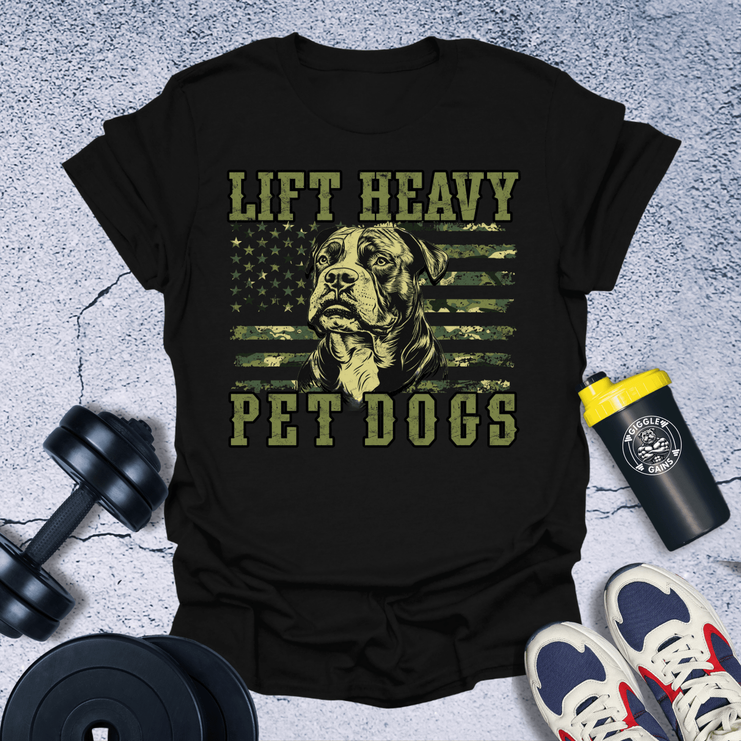 T-Shirt Black / S Lift Heavy Pet Dogs T-Shirt