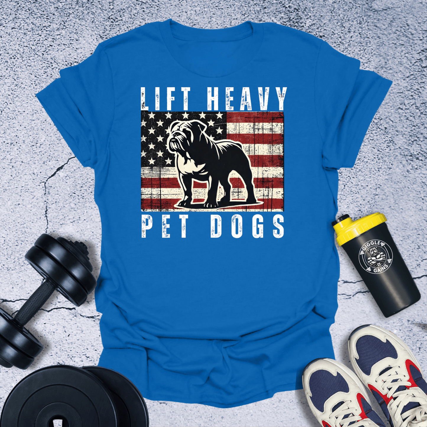 T-Shirt Heather Royal / S Lift Heavy Pet Dogs T-Shirt