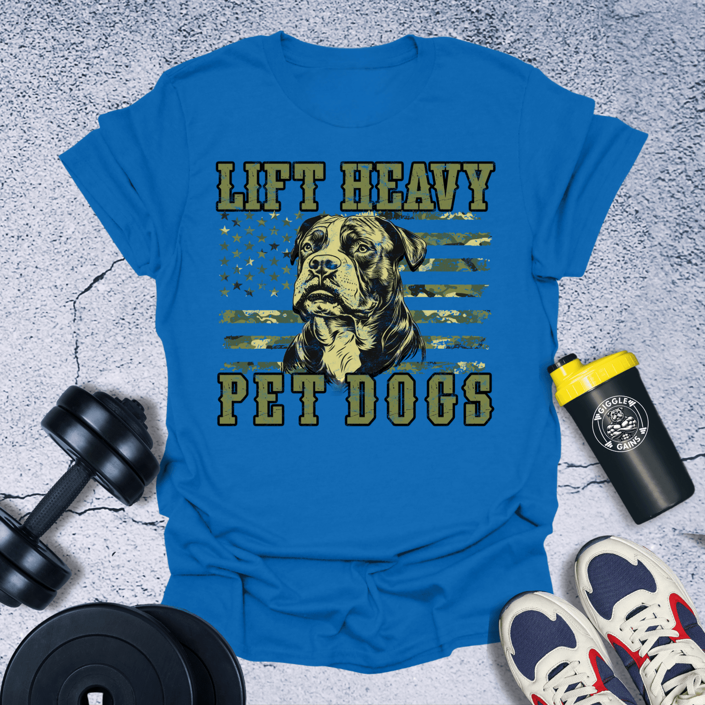 T-Shirt Royal / S Lift Heavy Pet Dogs T-Shirt