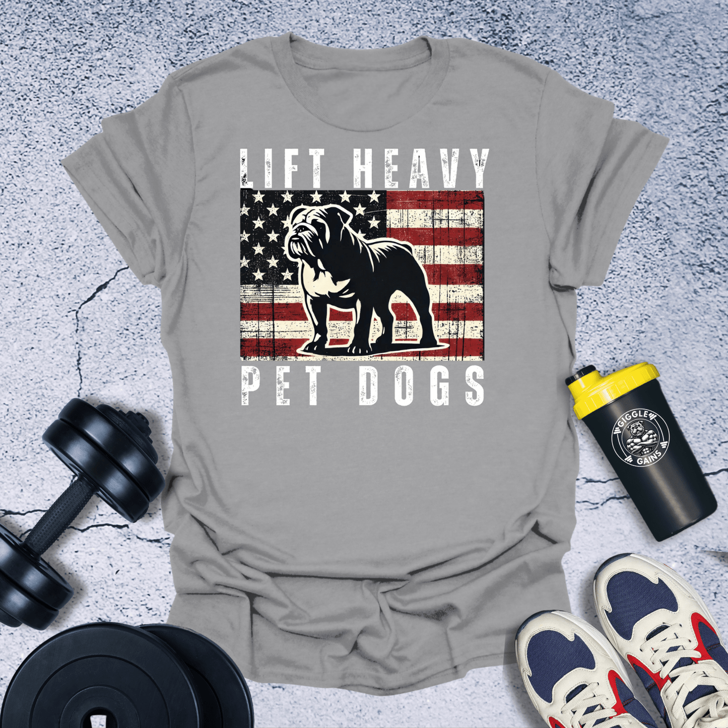 T-Shirt Sport Grey / S Lift Heavy Pet Dogs T-Shirt