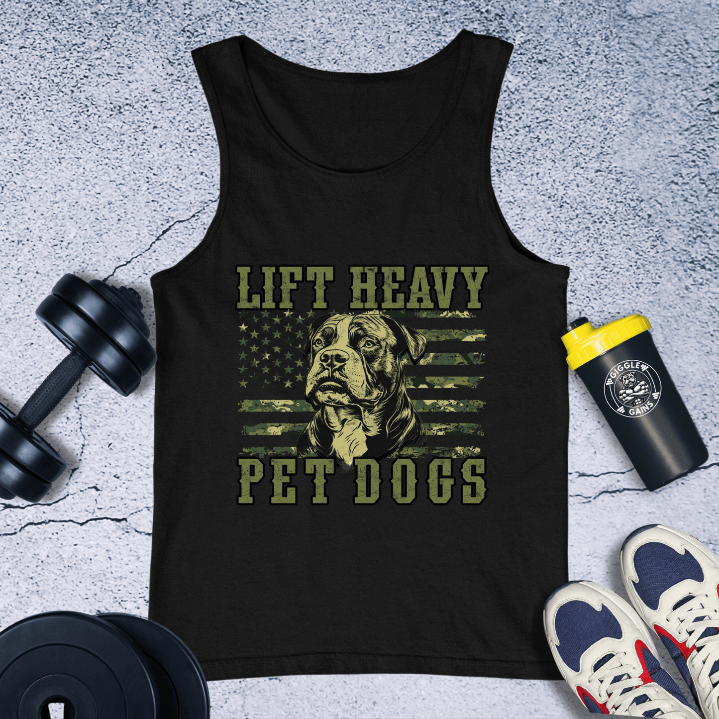 Tank Top Black / XS Lift Heavy Pet Dogs Tank Top