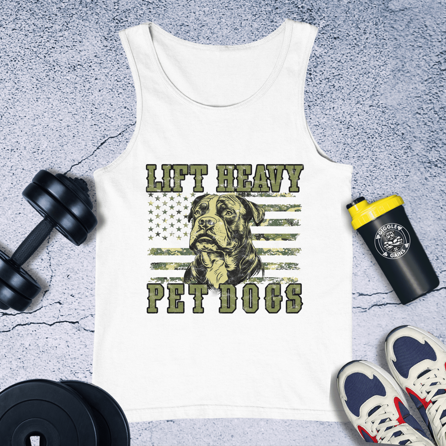 Tank Top White / XS Lift Heavy Pet Dogs Tank Top