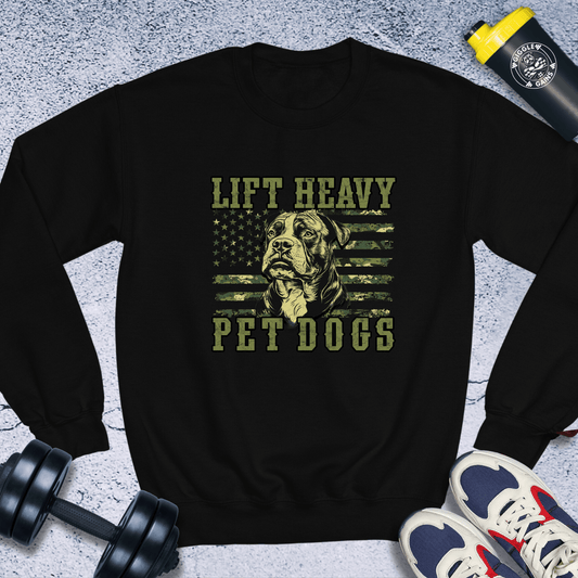 Sweatshirt Black / S Lift Heavy Pet Dogs v2 Crewneck