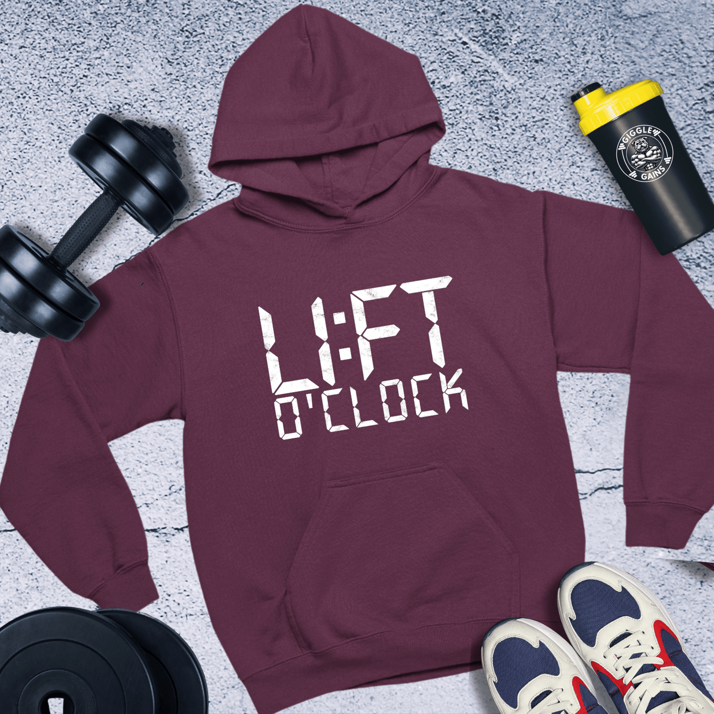 Hoodie Maroon / S Lift o'clock Hoodie