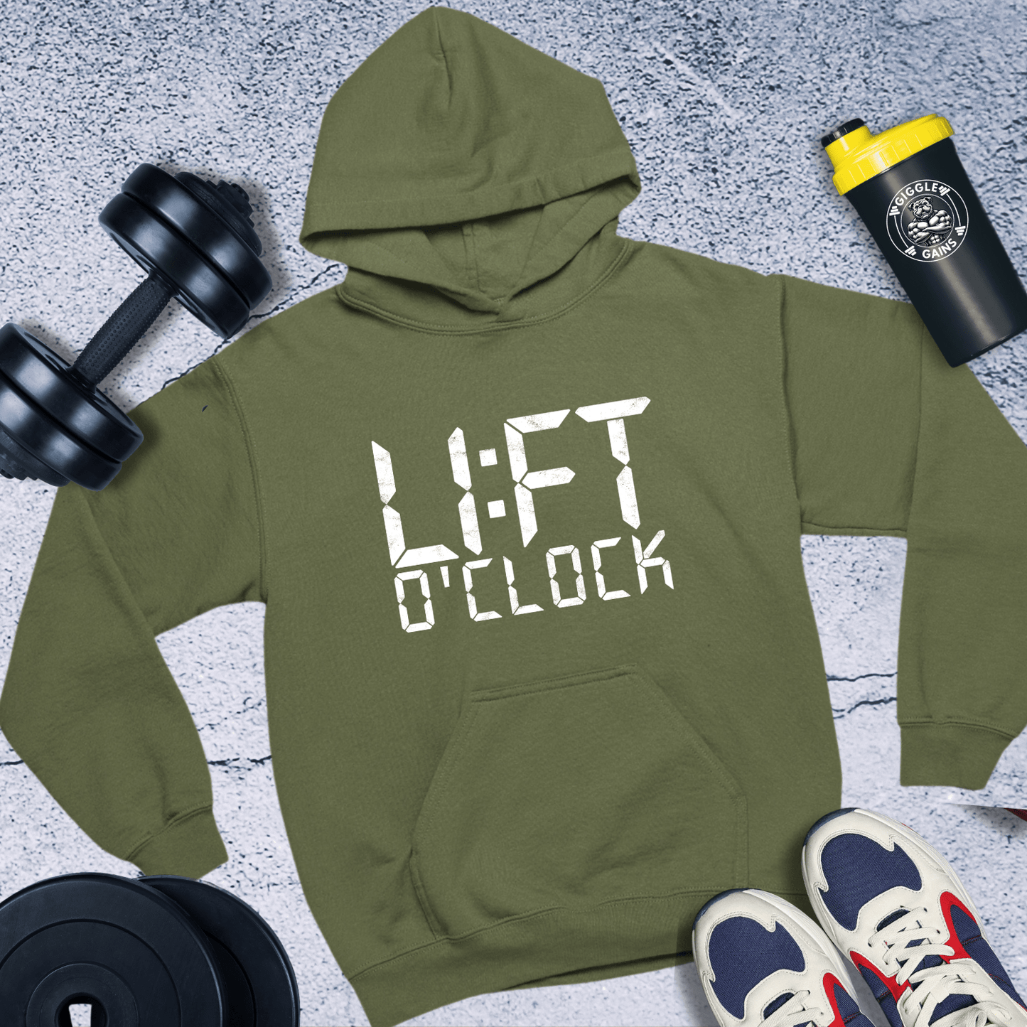 Hoodie Military Green / S Lift o'clock Hoodie