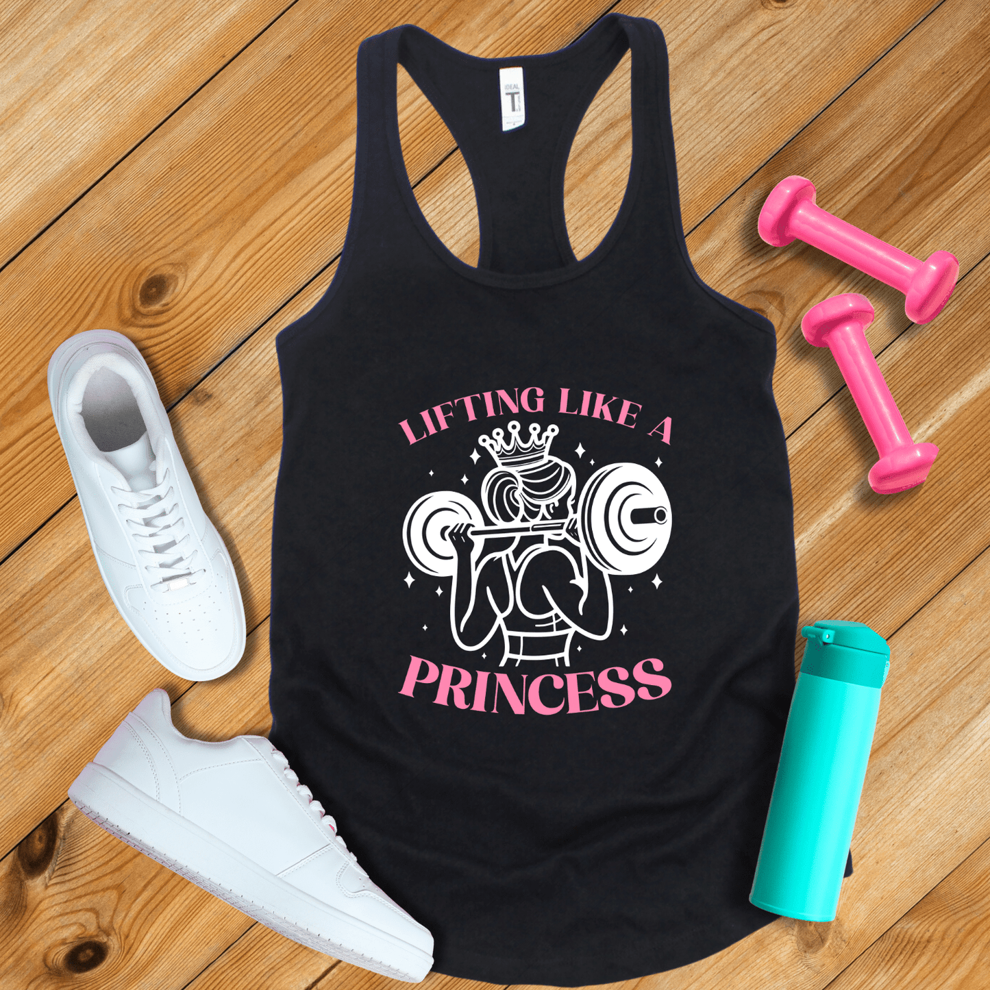 Tank Top Solid Black / XS Lifting Like A Princess Tank Top