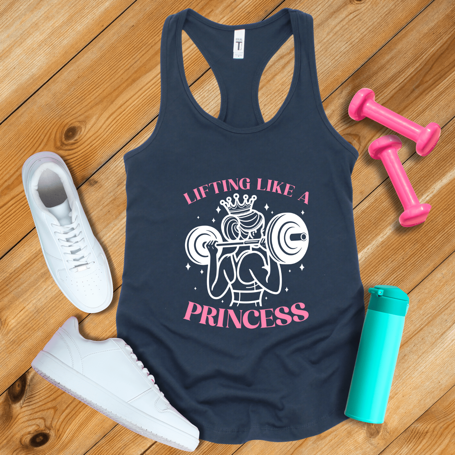 Tank Top Solid Midnight Navy / XS Lifting Like A Princess Tank Top