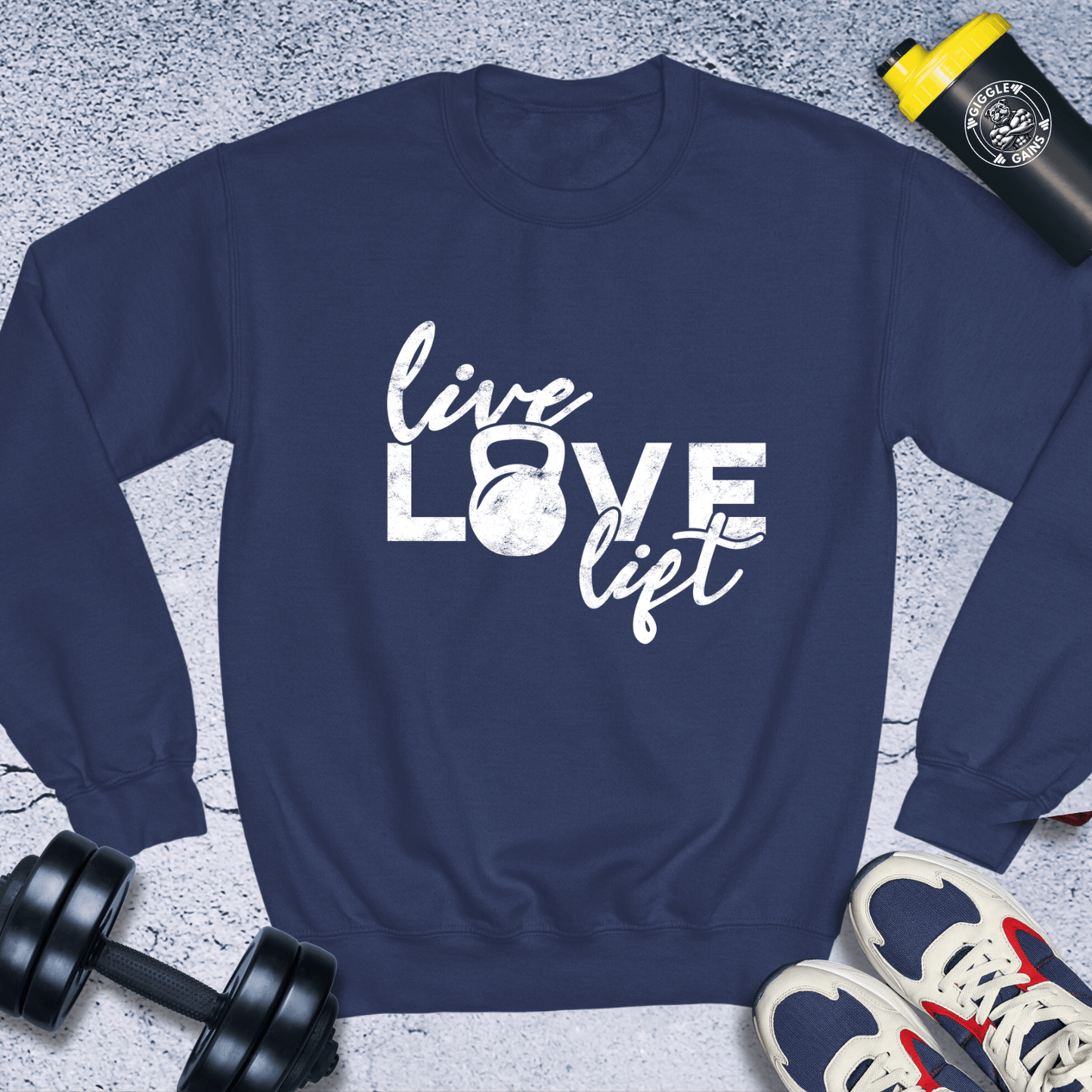 Sweatshirt Navy / S Live Love Lift Crewneck