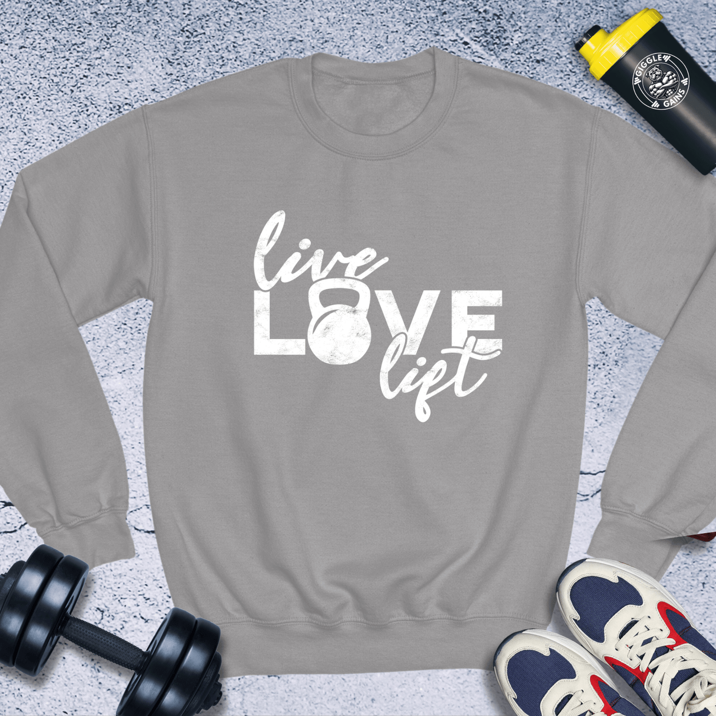 Sweatshirt Sport Grey / S Live Love Lift Crewneck