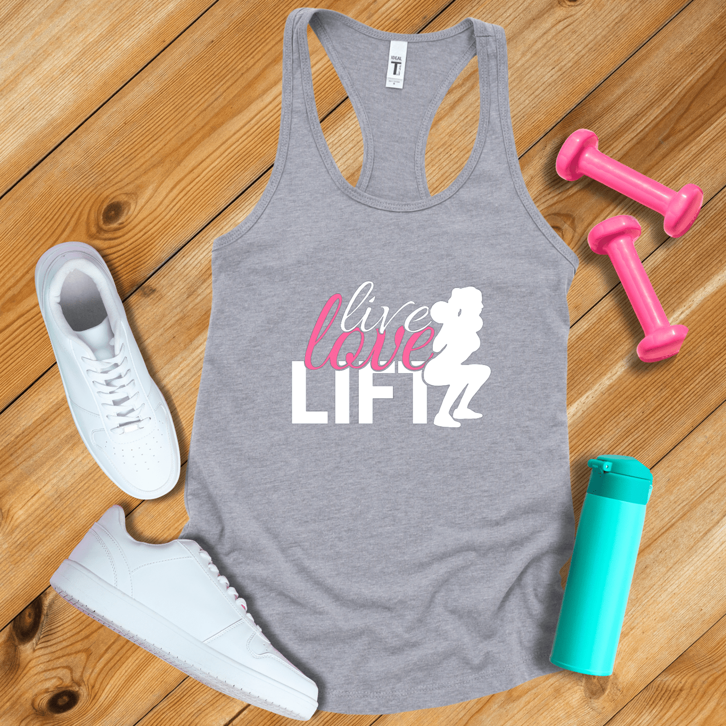 Tank Top Heather Grey / S Live Love Lift Tank Top