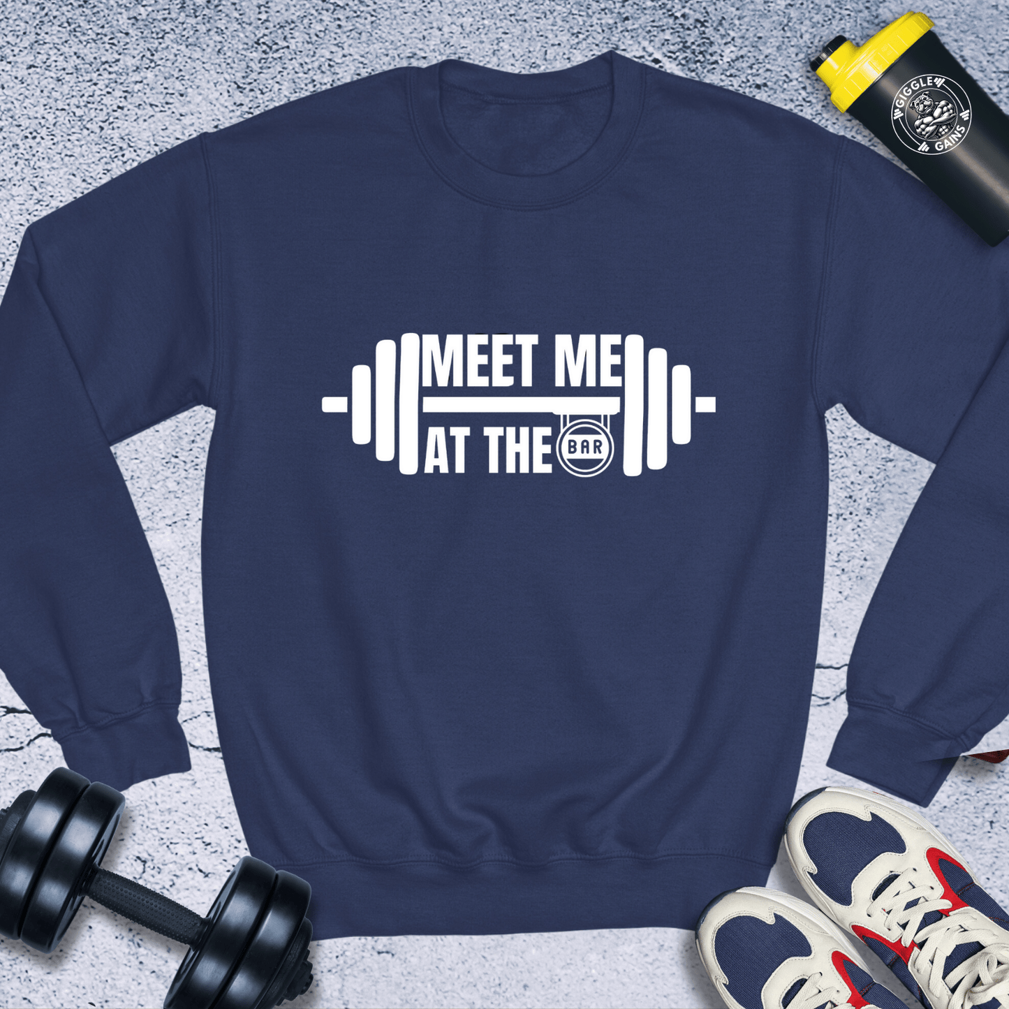 Sweatshirt Navy / S Meet Me At The Bar Crewneck