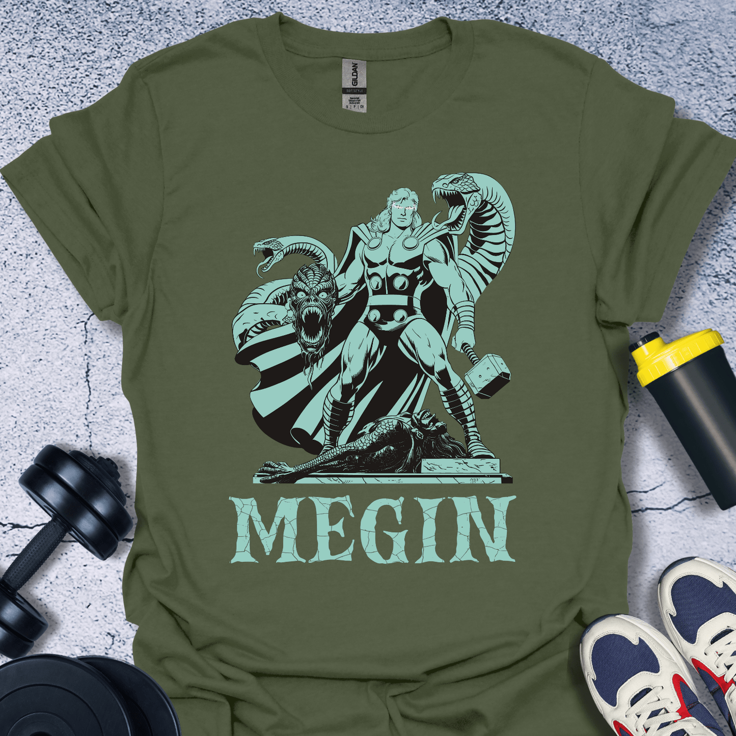 T-Shirt Military Green / S Megin T-Shirt