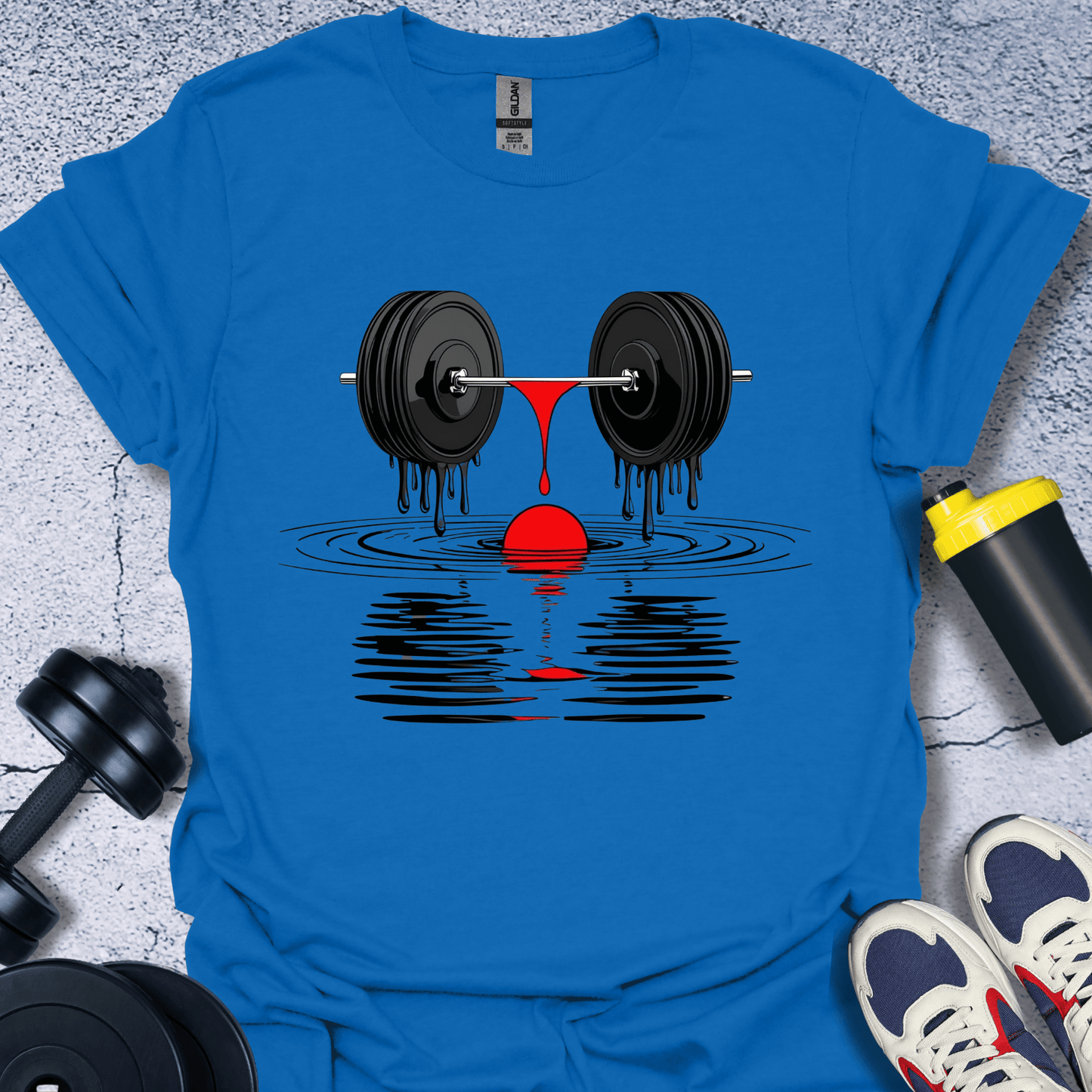 T-Shirt Royal / S Melting Barbell T-Shirt