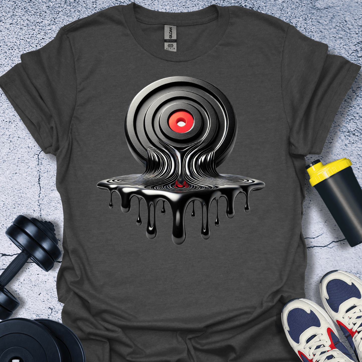 T-Shirt Dark Heather / S Melting Bumper Plate T-Shirt