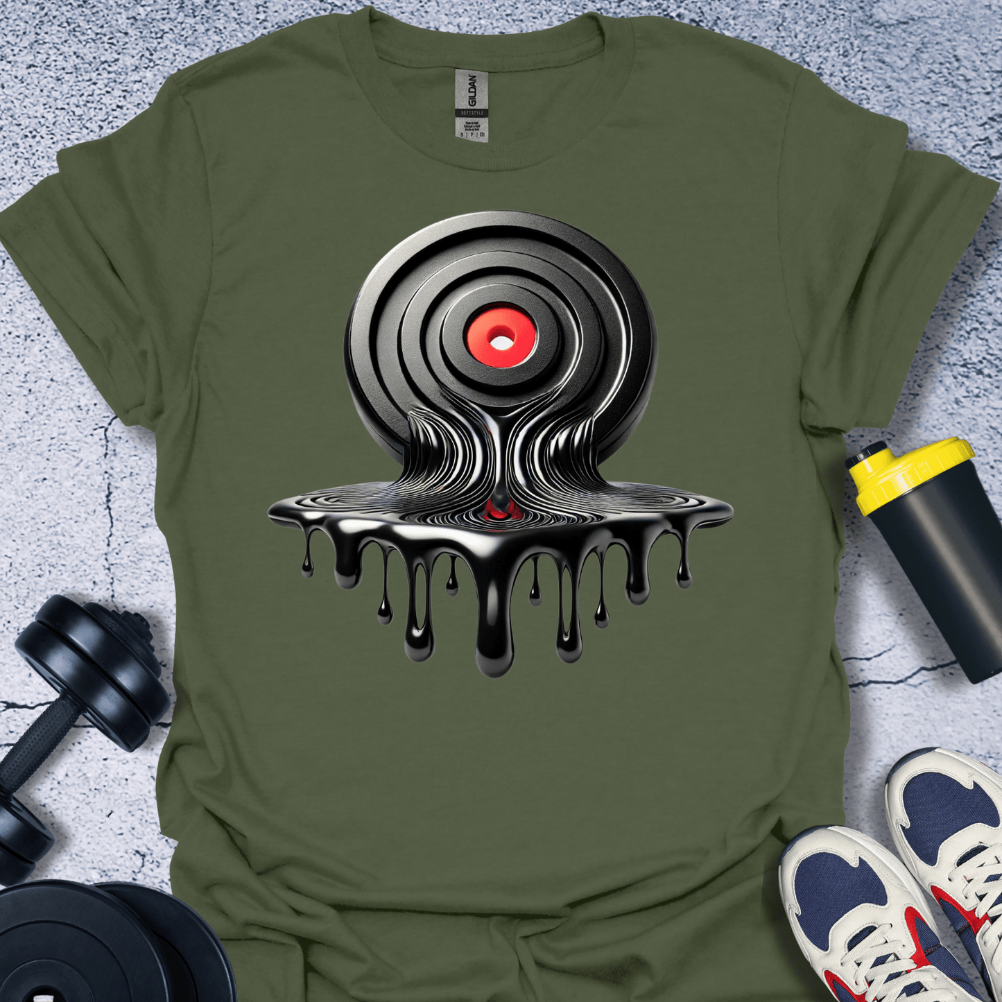 T-Shirt Military Green / S Melting Bumper Plate T-Shirt