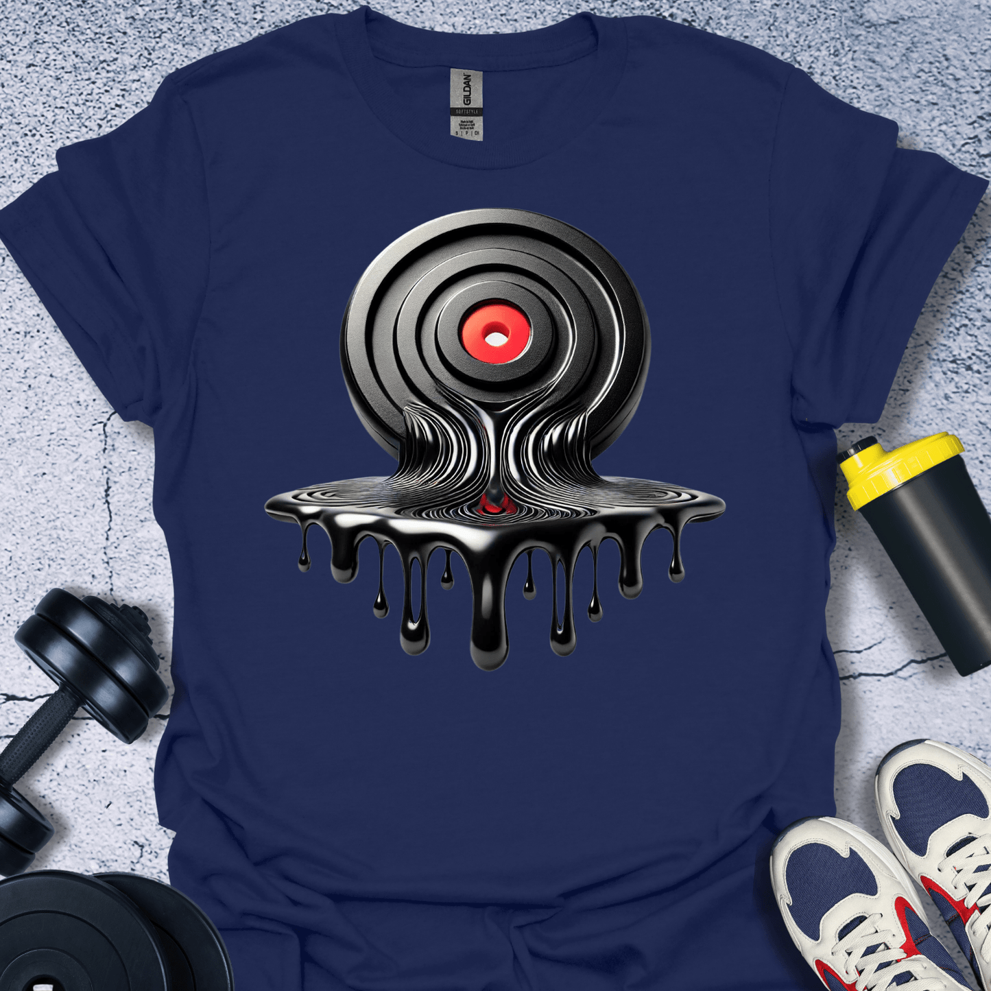 T-Shirt Navy / S Melting Bumper Plate T-Shirt