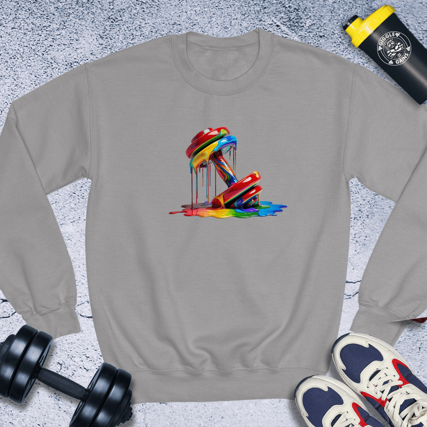 Sweatshirt Sport Grey / S Melting Dumbbell Crewneck